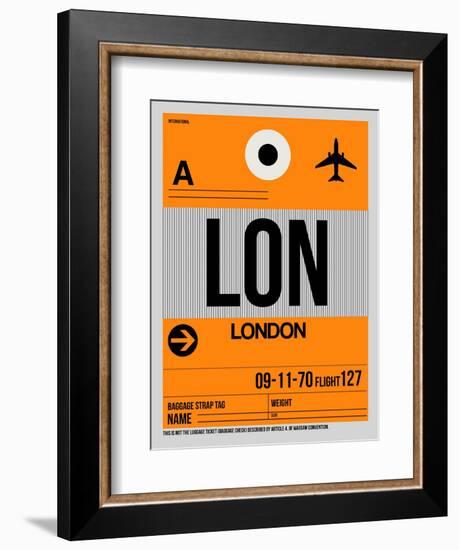 LON London Luggage Tag 1-NaxArt-Framed Art Print