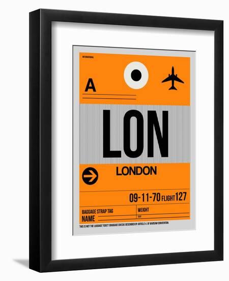 LON London Luggage Tag 1-NaxArt-Framed Art Print