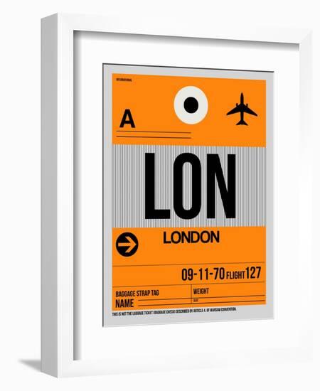 LON London Luggage Tag 1-NaxArt-Framed Art Print