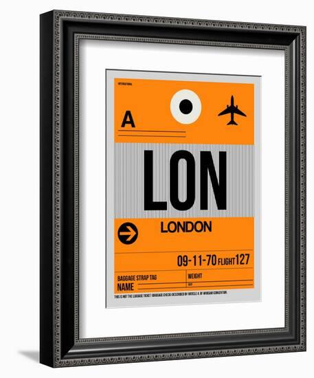 LON London Luggage Tag 1-NaxArt-Framed Art Print