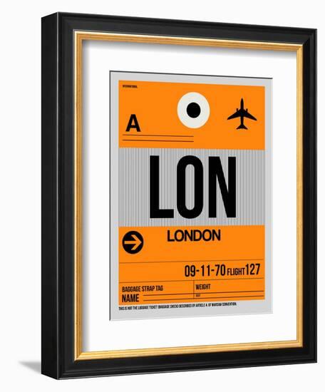 LON London Luggage Tag 1-NaxArt-Framed Art Print