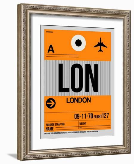 LON London Luggage Tag 1-NaxArt-Framed Art Print