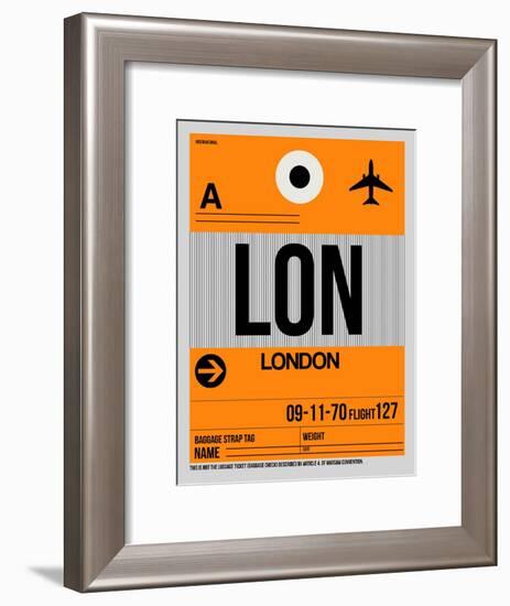 LON London Luggage Tag 1-NaxArt-Framed Art Print