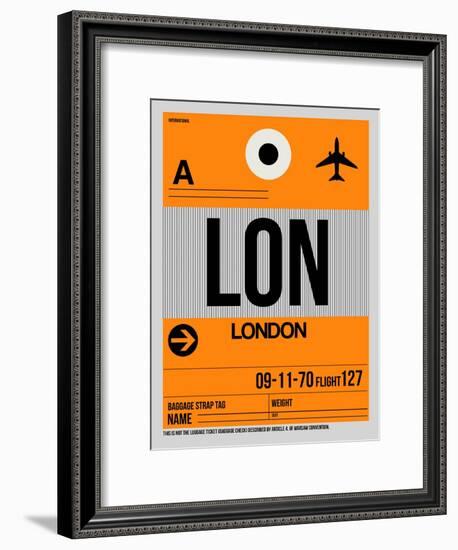 LON London Luggage Tag 1-NaxArt-Framed Art Print