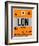 LON London Luggage Tag 1-NaxArt-Framed Art Print