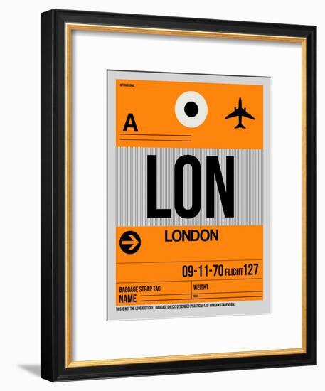 LON London Luggage Tag 1-NaxArt-Framed Art Print