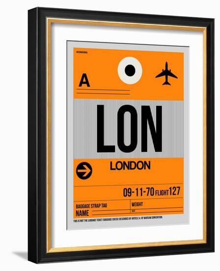 LON London Luggage Tag 1-NaxArt-Framed Art Print