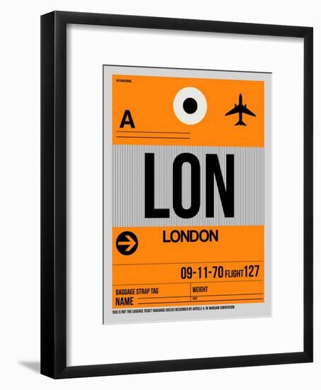 LON London Luggage Tag 1-NaxArt-Framed Art Print