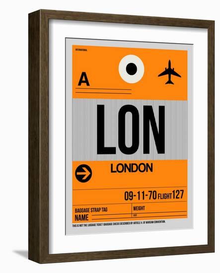 LON London Luggage Tag 1-NaxArt-Framed Art Print