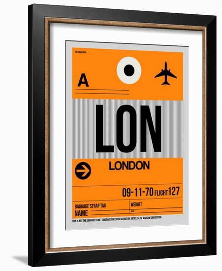 LON London Luggage Tag 1-NaxArt-Framed Art Print