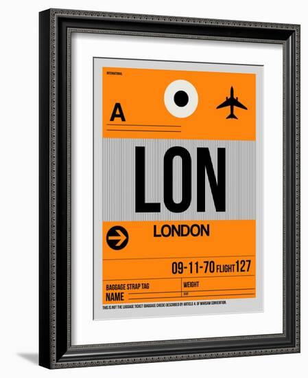 LON London Luggage Tag 1-NaxArt-Framed Art Print