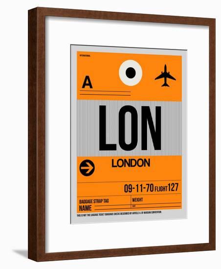 LON London Luggage Tag 1-NaxArt-Framed Art Print