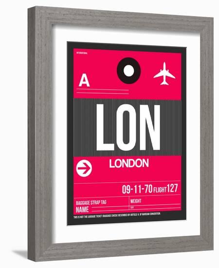 LON London Luggage Tag 2-NaxArt-Framed Art Print