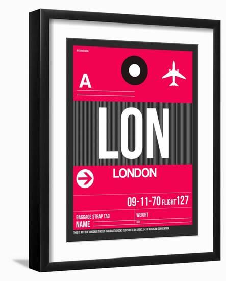 LON London Luggage Tag 2-NaxArt-Framed Art Print