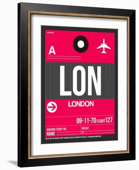 LON London Luggage Tag 2-NaxArt-Framed Art Print