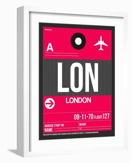 LON London Luggage Tag 2-NaxArt-Framed Art Print