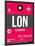 LON London Luggage Tag 2-NaxArt-Mounted Art Print