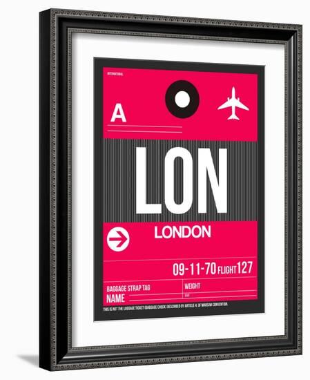 LON London Luggage Tag 2-NaxArt-Framed Art Print