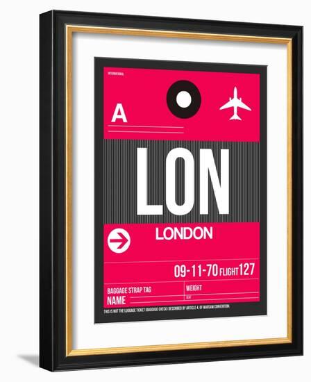 LON London Luggage Tag 2-NaxArt-Framed Art Print