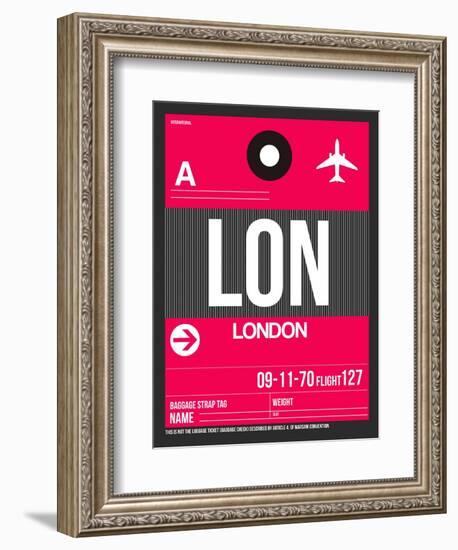 LON London Luggage Tag 2-NaxArt-Framed Art Print