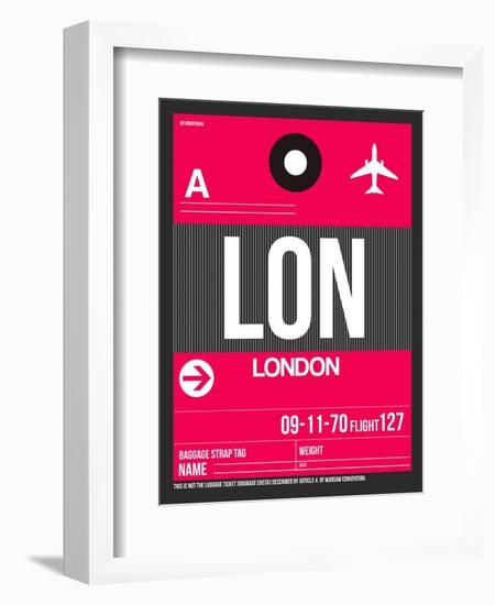 LON London Luggage Tag 2-NaxArt-Framed Art Print