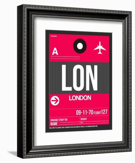 LON London Luggage Tag 2-NaxArt-Framed Art Print