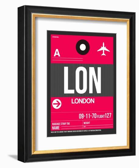 LON London Luggage Tag 2-NaxArt-Framed Art Print