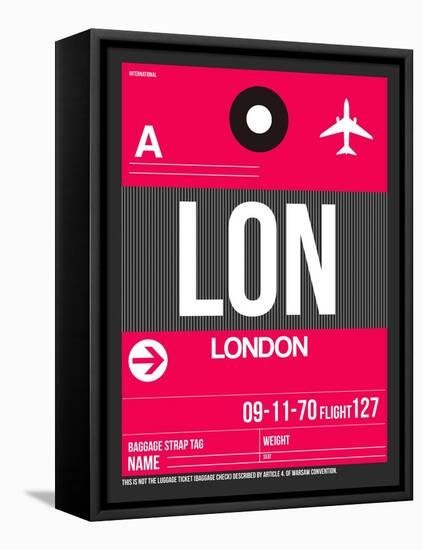 LON London Luggage Tag 2-NaxArt-Framed Stretched Canvas