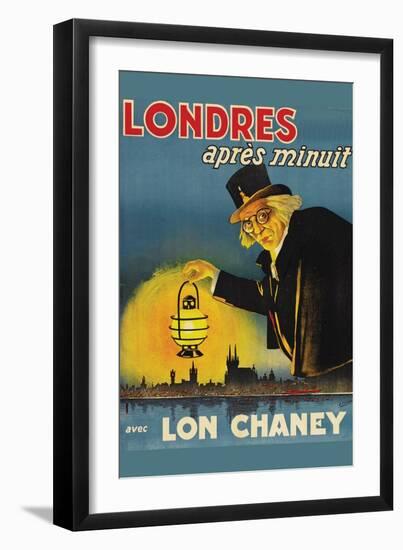 London after Midnight "Londres Apres Monuit"-null-Framed Art Print