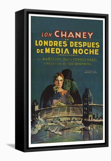 London after Midnight "Londres Despues De Media Noche"-null-Framed Stretched Canvas