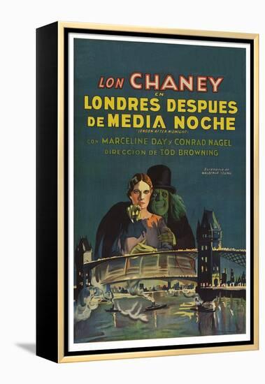 London after Midnight "Londres Despues De Media Noche"-null-Framed Stretched Canvas