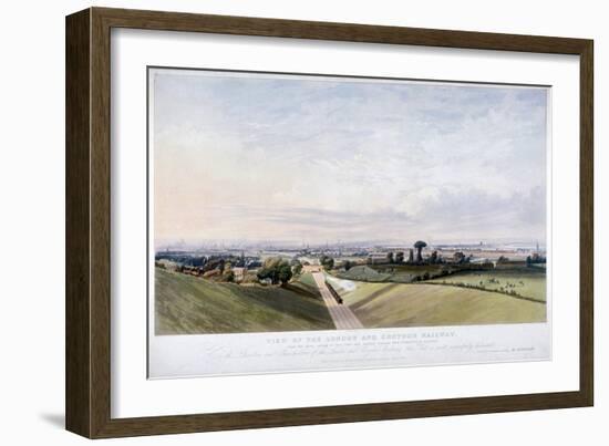 London and Croydon Railway, New Cross, Deptford, London, 1839-Edward Duncan-Framed Giclee Print