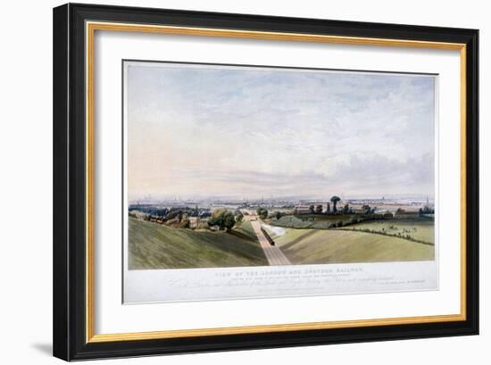 London and Croydon Railway, New Cross, Deptford, London, 1839-Edward Duncan-Framed Giclee Print