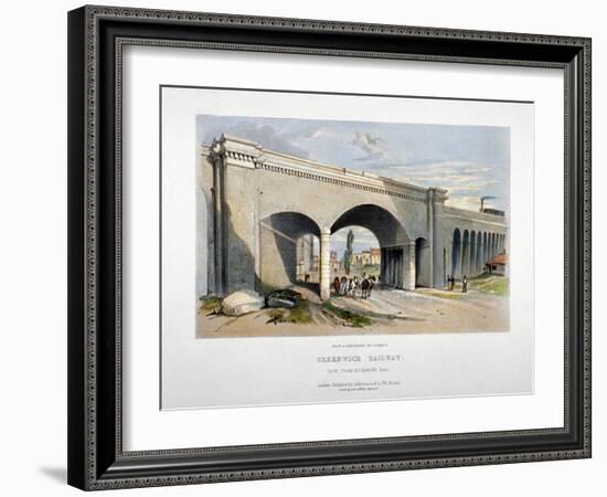 London and Greenwich Railway Bridge over the Neckinger Road, Bermondsey, London, 1836-GF Bragg-Framed Giclee Print