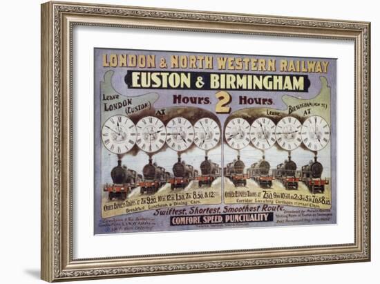 London and North Western Railway, Euston and Birmingham-null-Framed Giclee Print