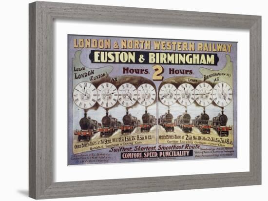 London and North Western Railway, Euston and Birmingham-null-Framed Giclee Print