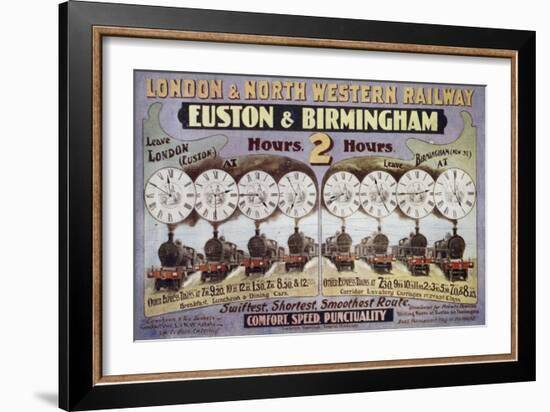 London and North Western Railway, Euston and Birmingham-null-Framed Giclee Print