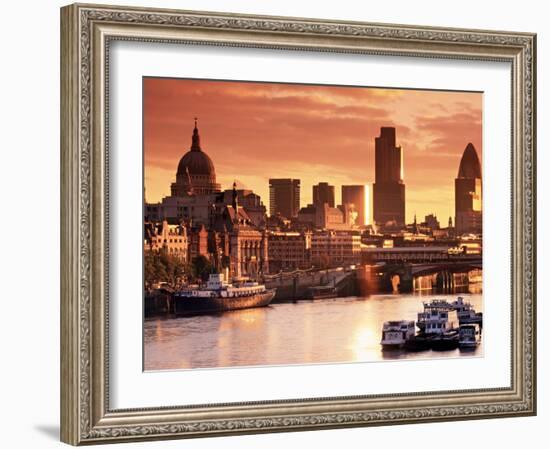 London and River Thames, England-Doug Pearson-Framed Photographic Print