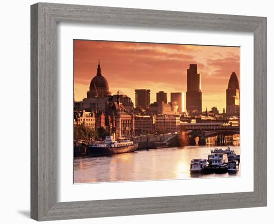 London and River Thames, England-Doug Pearson-Framed Photographic Print