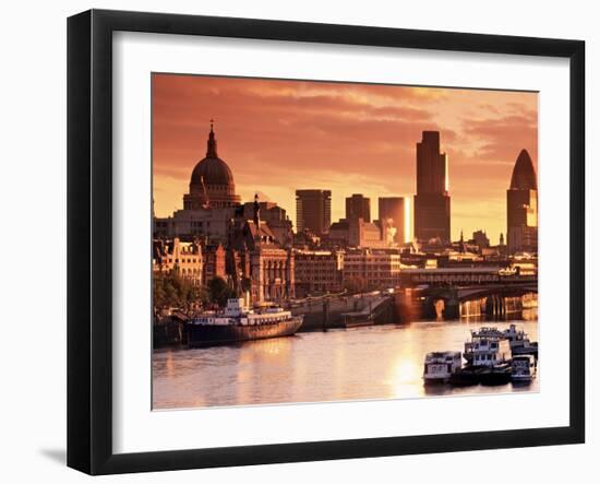 London and River Thames, England-Doug Pearson-Framed Photographic Print