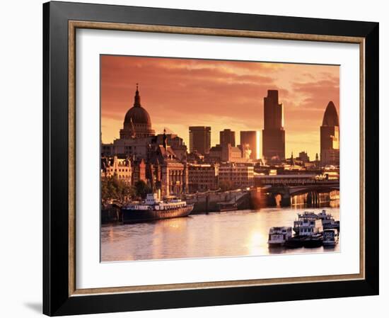London and River Thames, England-Doug Pearson-Framed Photographic Print
