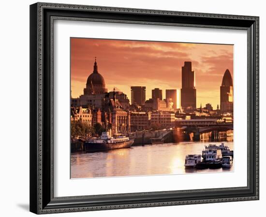 London and River Thames, England-Doug Pearson-Framed Photographic Print