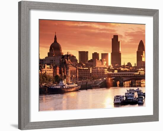 London and River Thames, England-Doug Pearson-Framed Photographic Print