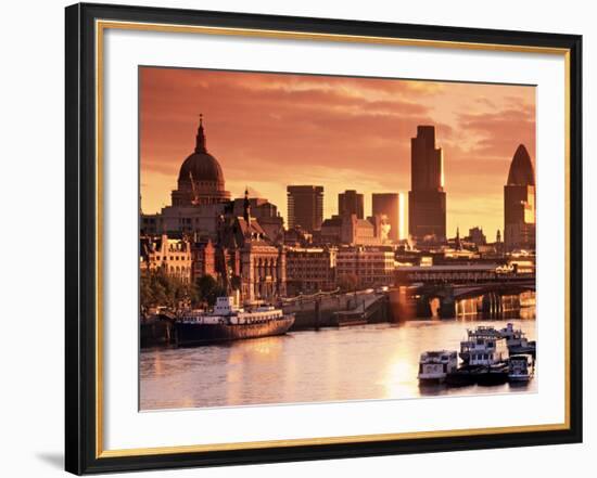 London and River Thames, England-Doug Pearson-Framed Photographic Print