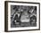 London Auxiliary Fire Service Crew Members Catch Nap on Tail of a Fire Truck-William Vandivert-Framed Photographic Print