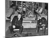 London Auxiliary Fire Service Crew Members Catch Nap on Tail of a Fire Truck-William Vandivert-Mounted Photographic Print