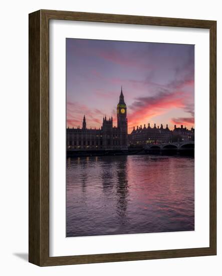 London Big Ben evening-Charles Bowman-Framed Photographic Print