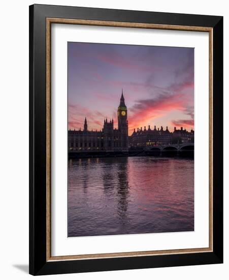 London Big Ben evening-Charles Bowman-Framed Photographic Print