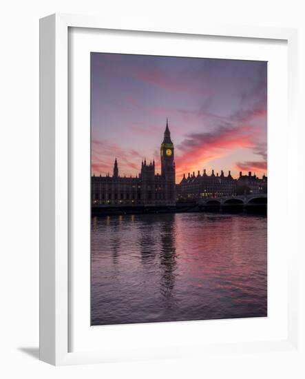 London Big Ben evening-Charles Bowman-Framed Photographic Print