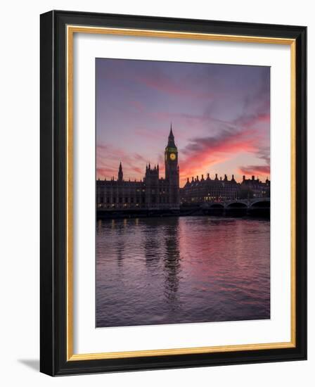 London Big Ben evening-Charles Bowman-Framed Photographic Print